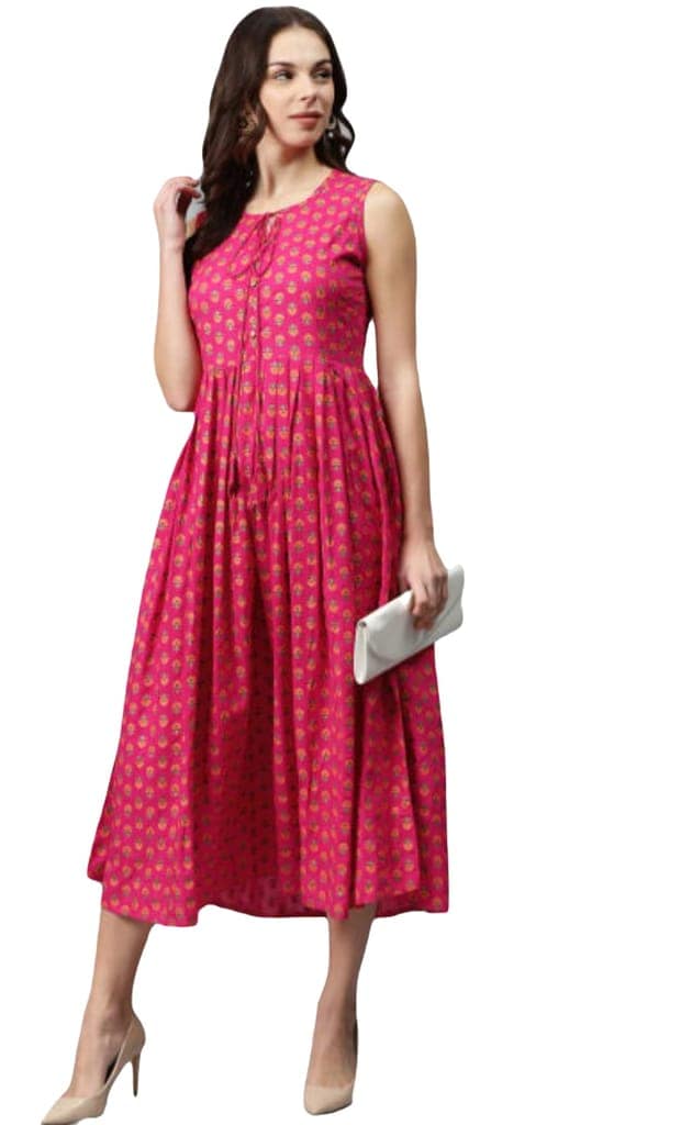 ATTIRIS Women's Cotton Floral Printed Regular Fit Kurta