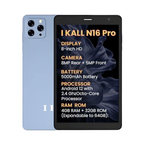 IKALL N16 Pro Smart Tablet 8 Inch HD Display, Octa Core Processor, 4GB RAM + 32GB ROM, Android 12, 4G Voice Calling, Long-Lasting 5000mAh Battery (Blue) IKALL N16 Pro Smart Tablet 8 Inch HD Display, Octa Core Processor, 4GB RAM + 32GB ROM, Android 12, 4G view 2