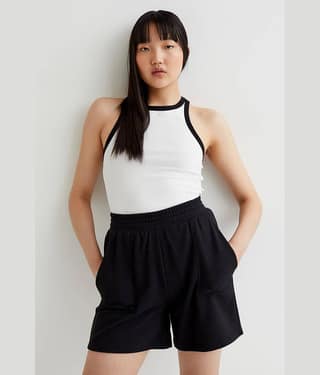 Scrott Fitness Cotton Hot Pants - Black