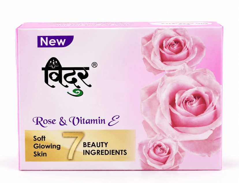 Vidur Rose & Vitamin E Beauty Bar – 100 g | Rose Beauty Soap view 2