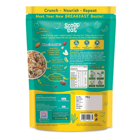 Scoopeat Fruit & Nut Muesli - 750gm view 2