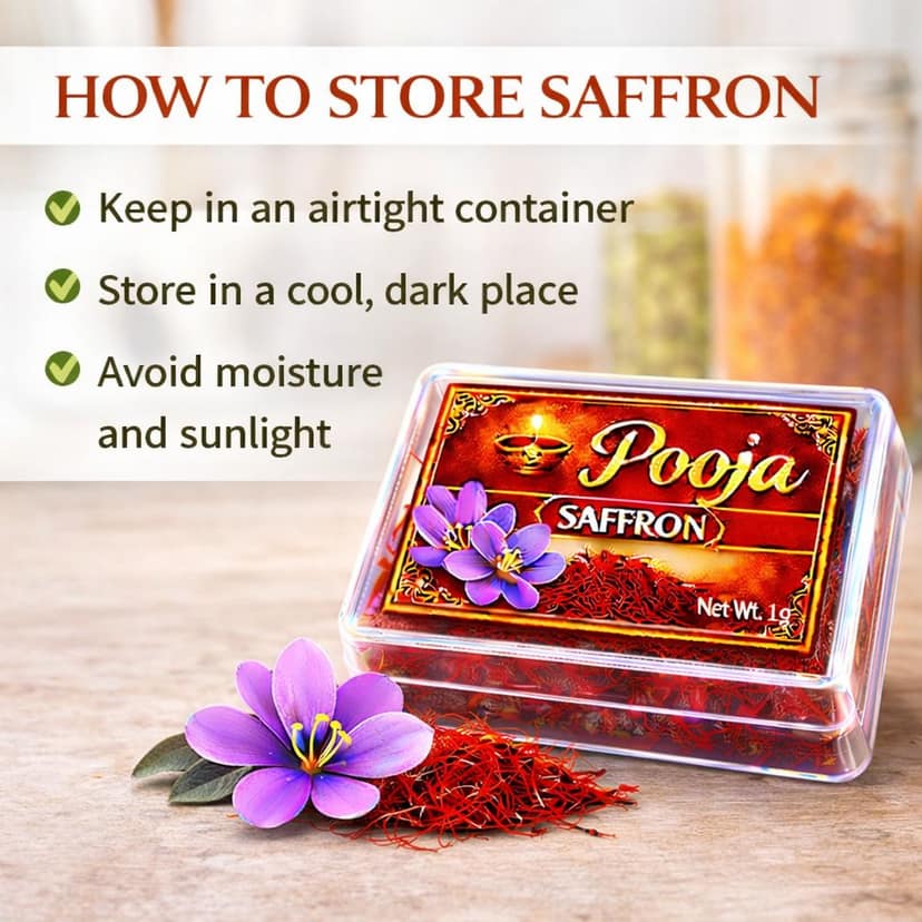 Pooja Saffron 1 gram Kashmiri Saffron view 2