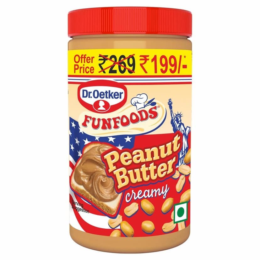Dr. Oetker Funfoods Peanut Butter Creamy, 750G, Creamy view 2