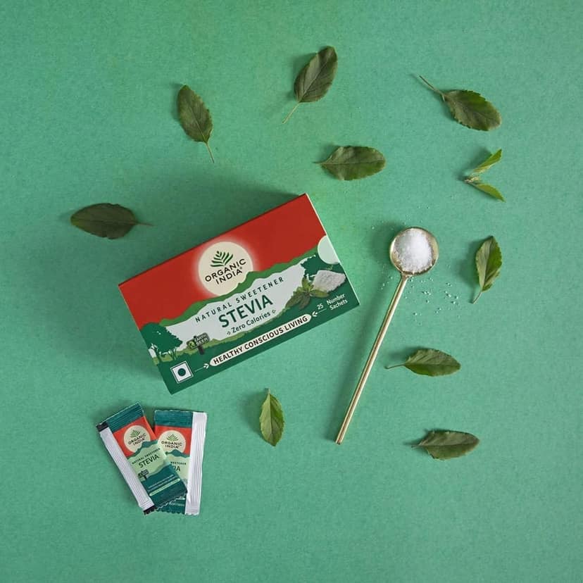 Organic India Stevia, 25 Sachets - 75g view 2