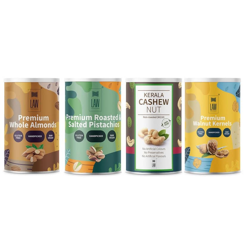Gift Combo Pack of Premium Quality Dry Fruits- Cashews, Premium Quality Almonds(Mamra) Almonds , Walnuts Kernels and Pistachios – (250 gm Each) view 2