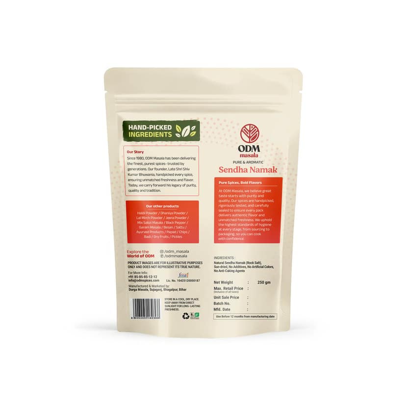ODM Masala Sendha Namak (Pink Rock Salt) - Vrat Fasting Salt view 2