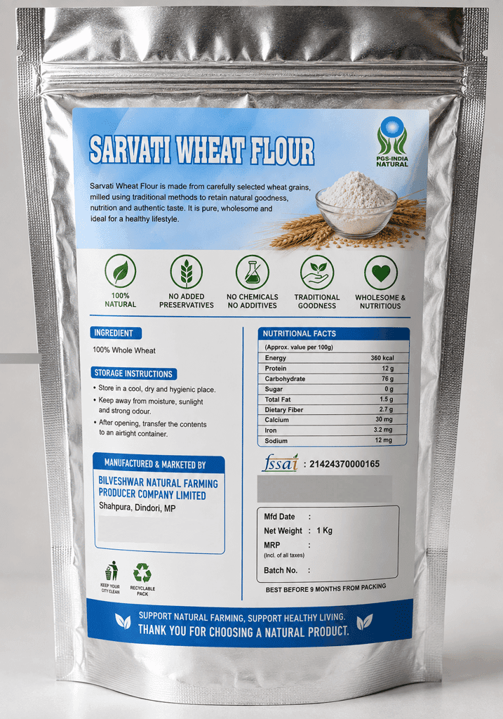 Sarvati Wheat Flour - 1kg view 2