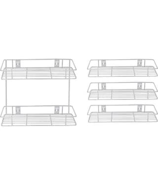 OC9 Silver Stainless Steel Wall mount Stand ( Pack of 4 )