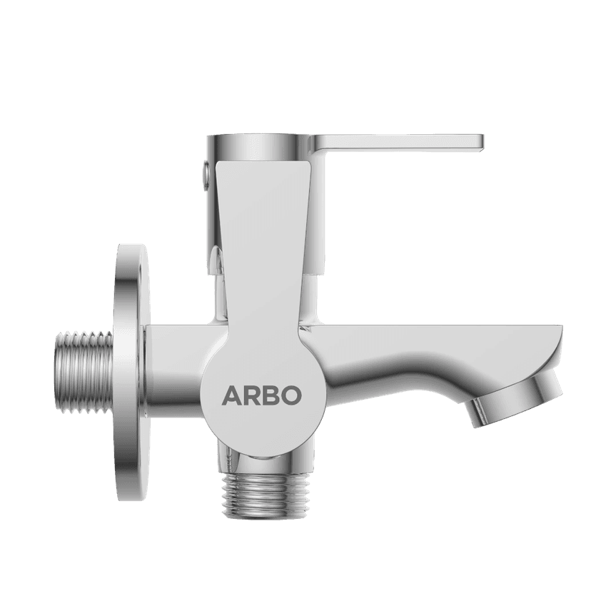 RL-4605 2 Way Bib Tap Side Handle With Wall Flange view 2