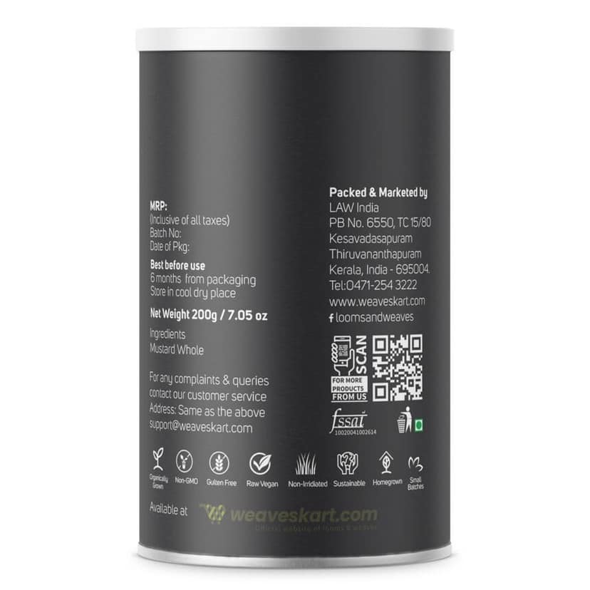 Mustard whole – (Organically Grown & Single Origin) view 2
