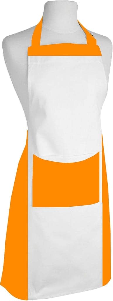 AIRWILL, 100% Cotton Oven Designer Aprons, Sized 65cm in Width & 80cm in Length with 1 Center Pocket, Adjustable Buckle on Top and 2 Long Ties on Both 2 Sides. Pack of 2 pieces view 2