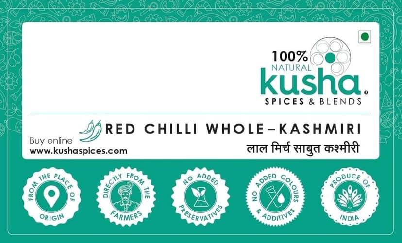 Kusha Spices Red Chilli Whole view 2