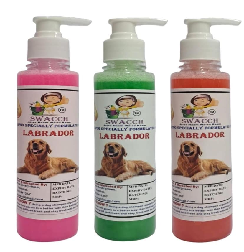 SWACCH Premium Shampoo for Labrador (200ML) (Combo Pack of 3) Rose, NEEM ALOVERA & Jasmine view 2