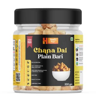 Hand’s Magic Chana Dal Plain Bari – Premium Pack | High Protein | Ready to Cook | 100% Homemade | No Preservatives | Natural & Healthy | 200g