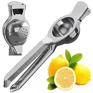 GLOBAL IMPEX 2-in-1 Lemon Squeezer & Bottle Opener – Heavy Duty 190g Manual Citrus Juicer with Stainless Steel Press for Lemon & Lime – Easy to Use, Clean & Rustproof Kitchen Tool (Pack of 1)