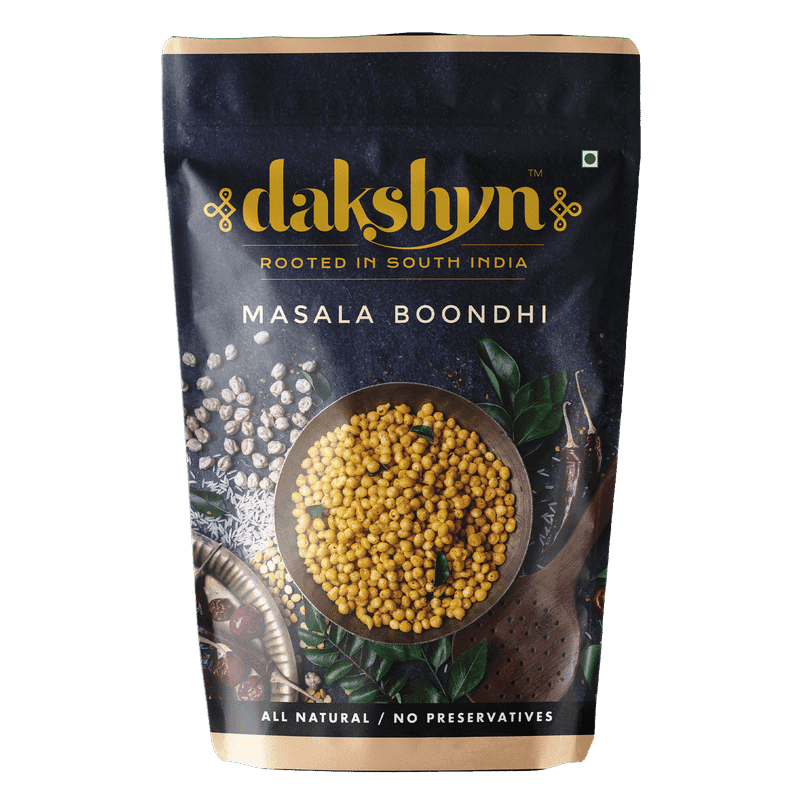 Dakshyn Boondhi Masala 250g (Combo Pack of 4)| Crunchy South Indian Snacks with Real Curry Leaf| No Added Colour | South Indian Snacks view 2