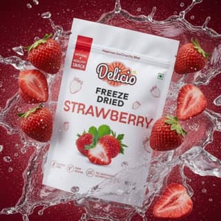 DELICIO Freeze Dried Strawberry Cubes (20g)