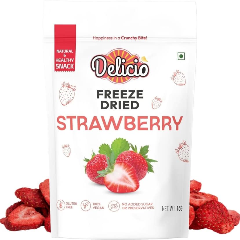 DELICIO Freeze Dried Strawberry Cubes (20g) view 2