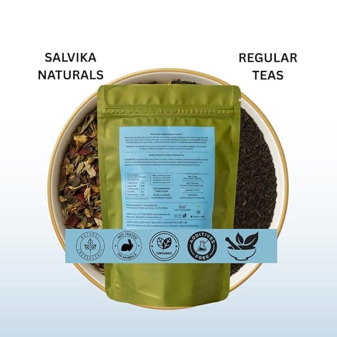 SALVIKA Herbal Loose Tea - Punarnava, Gokshur, Mokoye, Black Tea view 2
