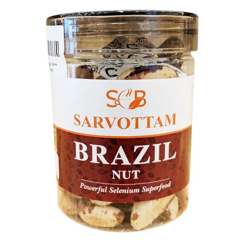 Sarvottam Brazil Nuts Box 250g | Premium Whole Brazil Nuts | Rich in Selenium, Healthy Fats & Protein | Superfood for Immunity, Brain Health & Nutrition