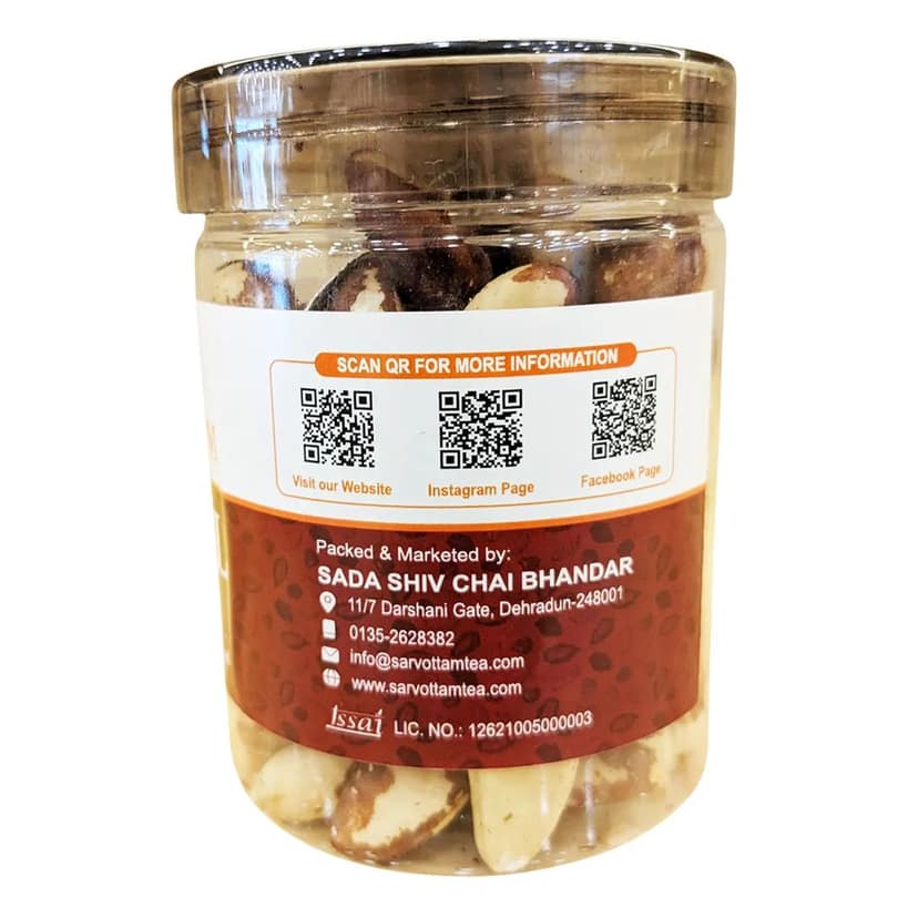 Sarvottam Brazil Nuts Box 250g | Premium Whole Brazil Nuts | Rich in Selenium, Healthy Fats & Protein | Superfood for Immunity, Brain Health & Nutrition view 2