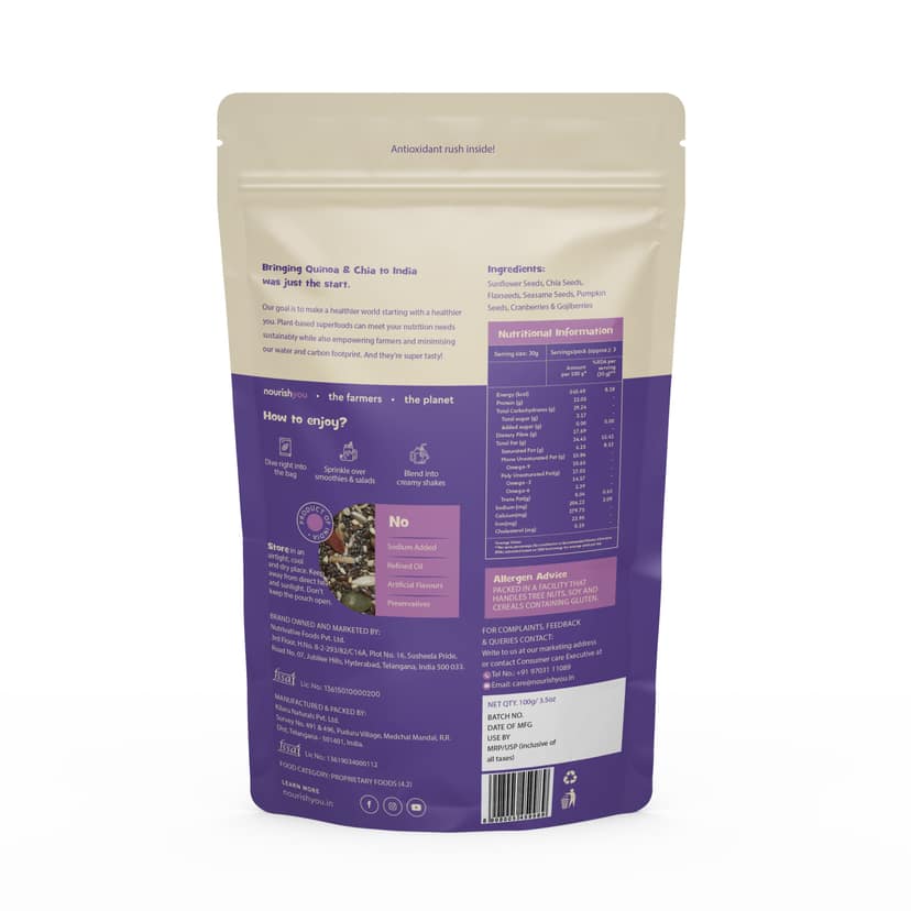 nourish you Antioxidant Boost 7 in 1 Super Seed Mix view 2