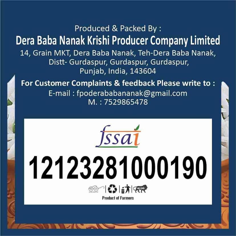 Basmati Chawal 5Kg (5 × 1Kg) – Dera Bera Nanak Premium Long Grain Rice for Kheer & Biryani. view 2