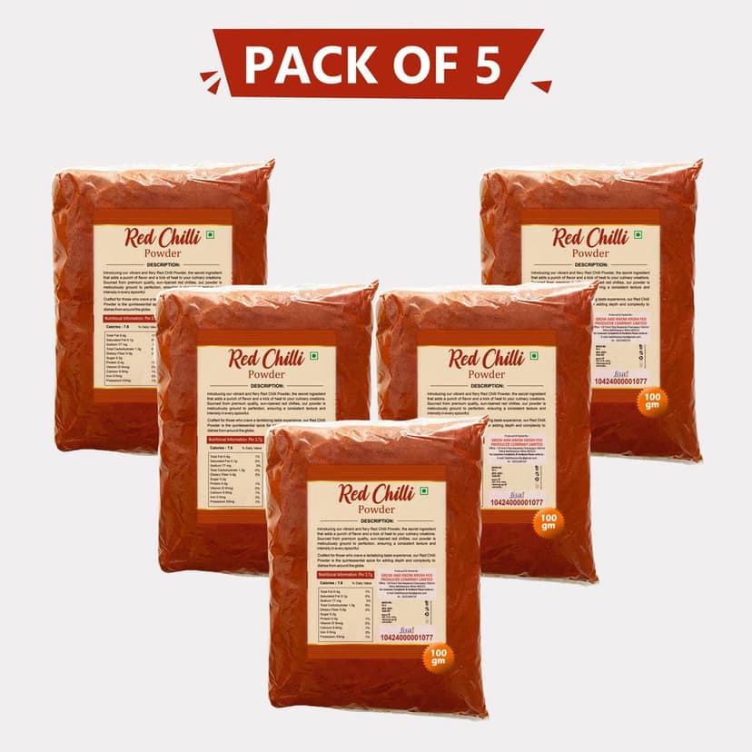 Red Chilli Powder (Pack of 5) view 2