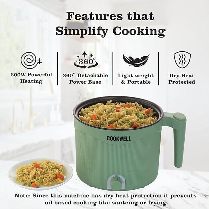 Cookwell Multipurpose Cook Kettle With 1.5L Nonstick Inner Pot view 2