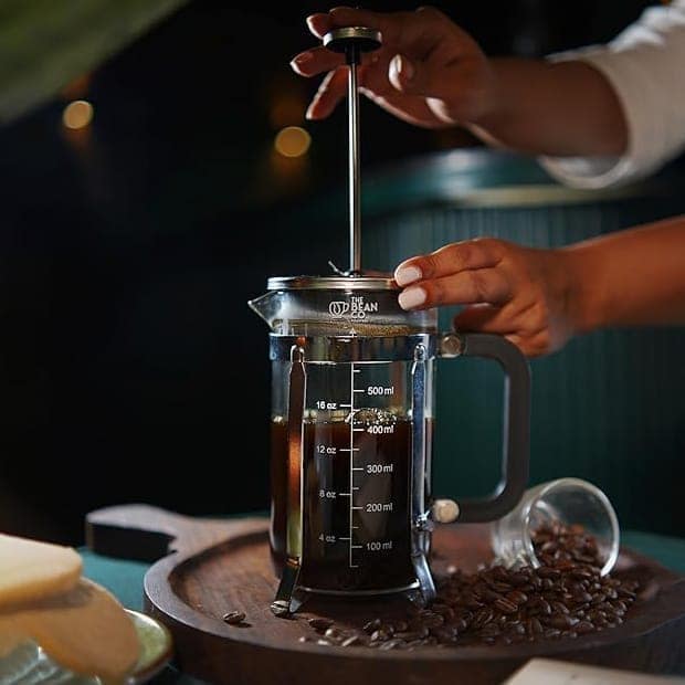 The Bean Co Roasters French Press Coffee Maker 600 ML | With 4 Level Filtration System | Heat Resistant Borosilicate Glass view 2