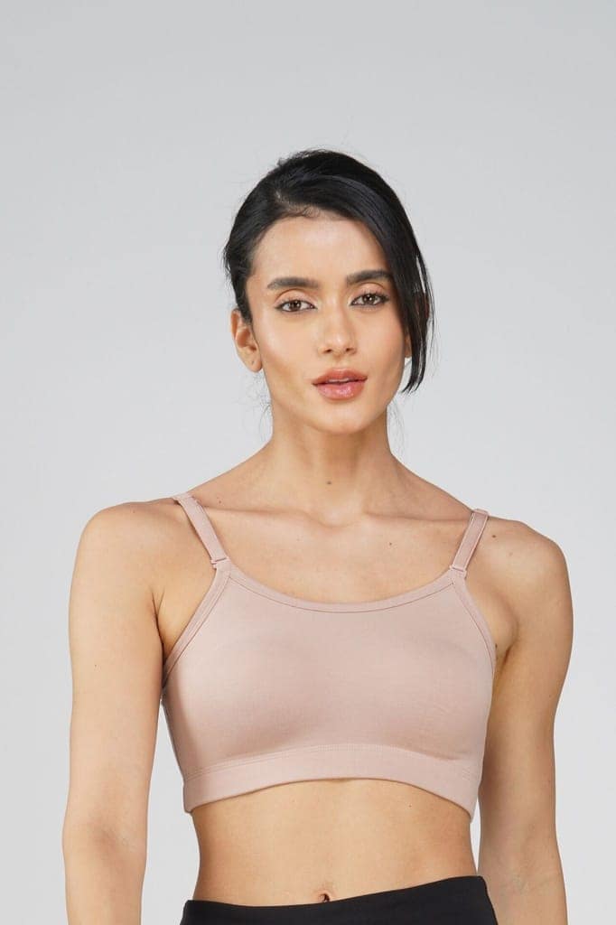 COTTON BRA MOULDED PEACH WHIP