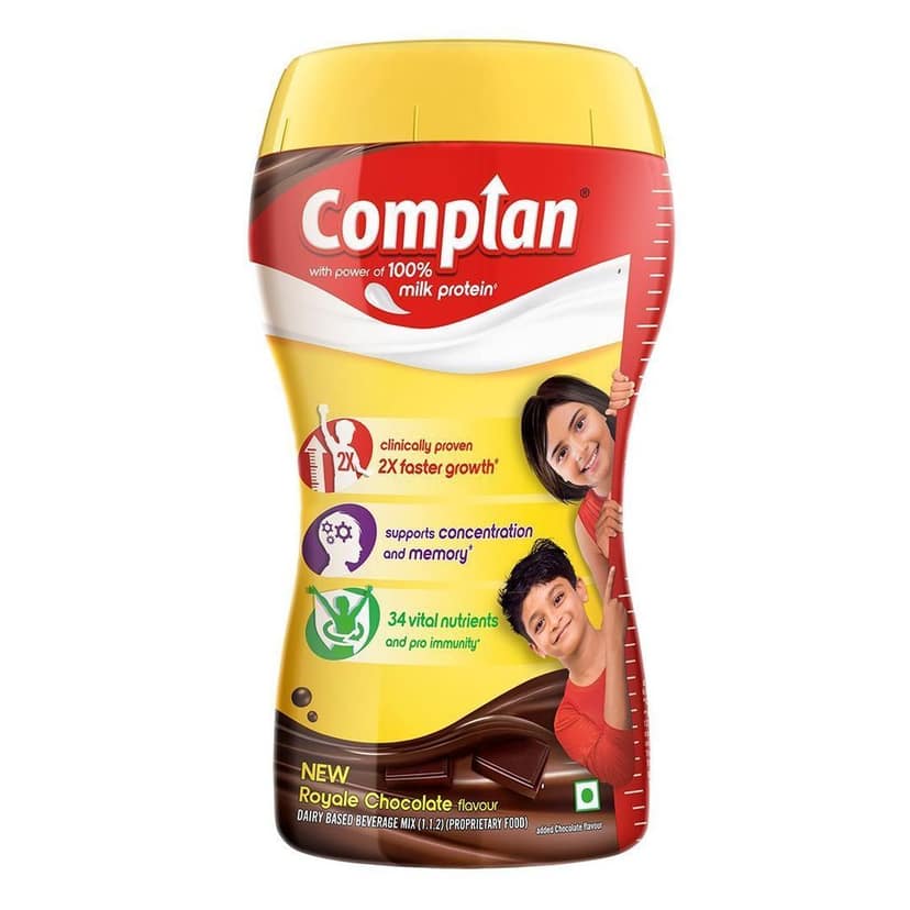 Complan Nutrition Drink Powder for Children, Royale Chocolate Flavour, 1 kg Jar | Nutrition drink for kids with protein & 34 vital nutrients view 2