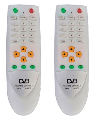 Universal DVB Digital Set Top Box Unbreakable Remote Control for Free Dish / DD Free Dish (Pack Of 2)