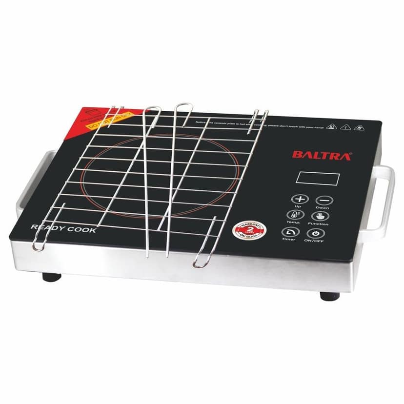 BALTRA Infrared Induction Cooktop Radiant Ready Cook 2400Watt Touch Control Panel | 7 Touch Control Functions, Over Heat Protection, Multi Power Level Function, Digital Display, All Utensil useable