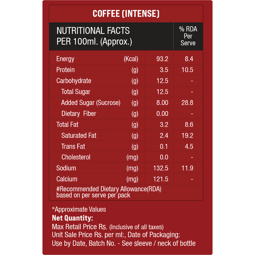 SOS Flavoured Milk || Double Shot Intense Coffee || 180 ML view 2