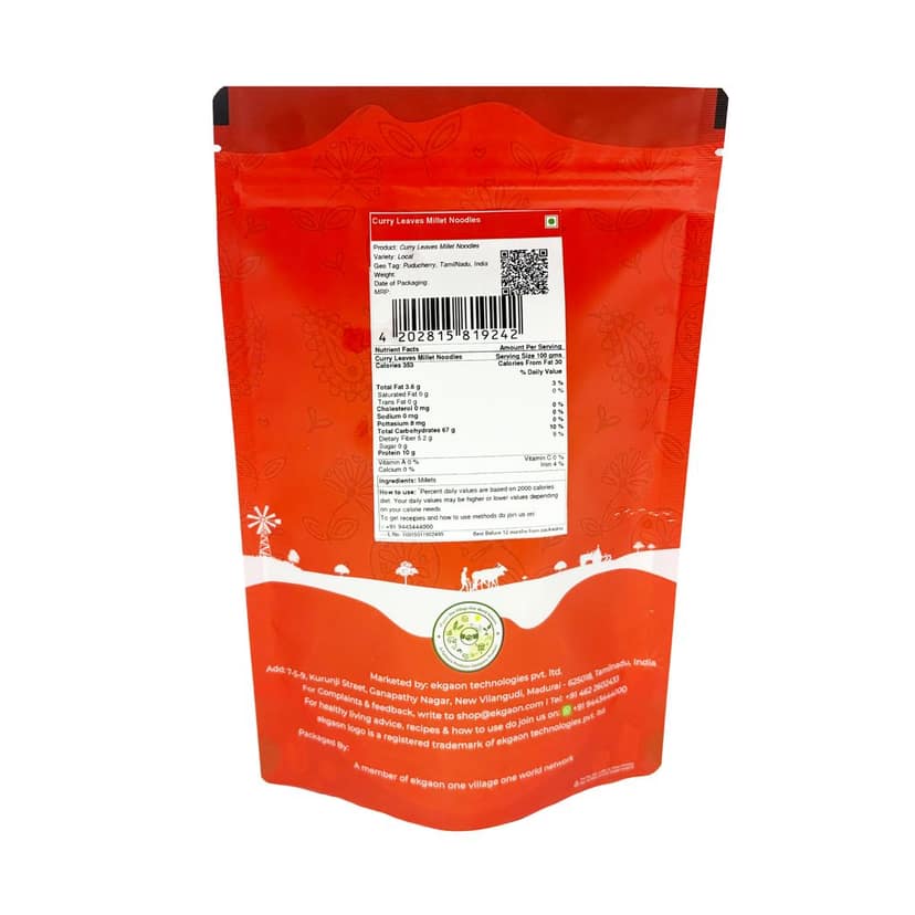 Curry Leaves Millet Noodles 200gm view 2