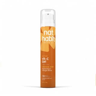 Nat Habit Active Face Gel, Orange Kiwi Vit-C For Brightening & Collagen Boost With Cooling, Soothing, SunBurn Healing & UV Protection, Suitable For All Skin Types, 50gm Nat Habit Active Face Gel, Orange Kiwi Vit-C For Brightening & Collagen Boost With Co