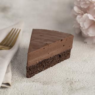 Belgian chocolate mousse slice