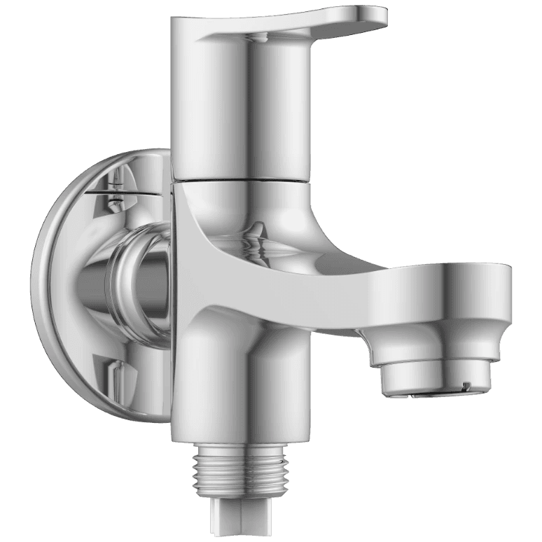 PR-2106-B 2 Way Bib Tap Dual Flow With Wall Flange view 2