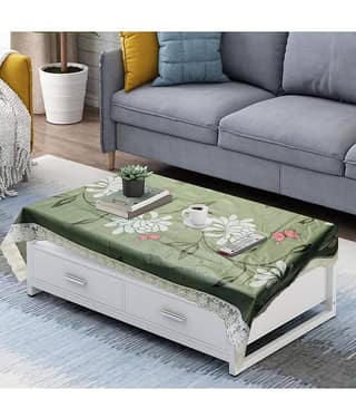 Printed PVC 4 Seater Rectangle Table Cover ( 150 x 92 ) cm Pack of 1 Pink