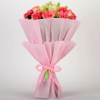 Beautiful Pink Carnation Bouquet
