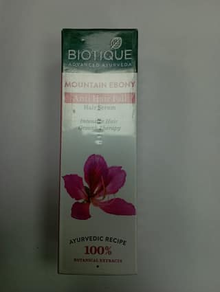 Biotique Advanced ayurveda Mountain ebony Anti hair fall Hair serum Intensive hair Growth therapy Ayurvedic recipe 100% Botanical extracts