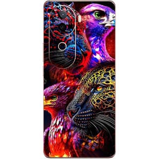 Yug Emporium Back Skin Wrap For iQOO Z9s 5G Premium Quality Full Coverage (3D Animal Art) (Back Cover Multicolor)