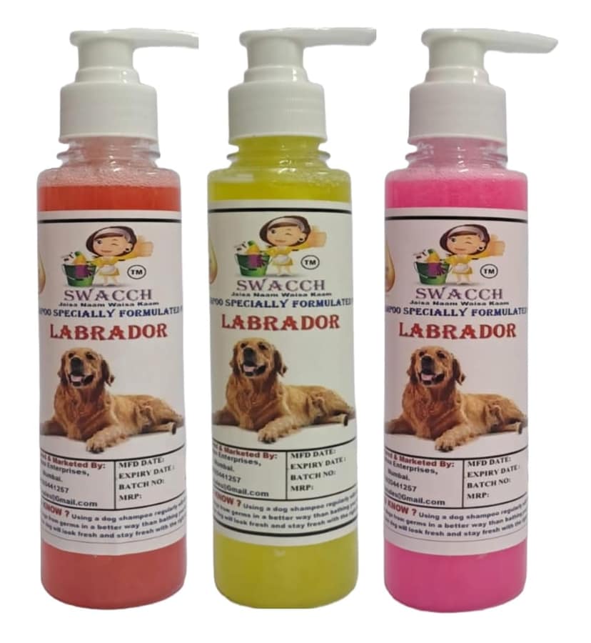 SWACCH Premium Shampoo for Labrador (200ML) (Combo Pack of 3) Strawberry, Lemon & Rose view 2