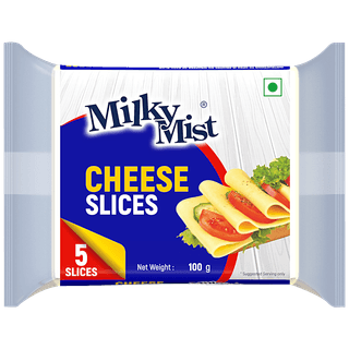 Milky Mist Cheese Slice, Rich In Protein, Calcium, Enhance Taste & Flavour, 100 G (5 Slices)