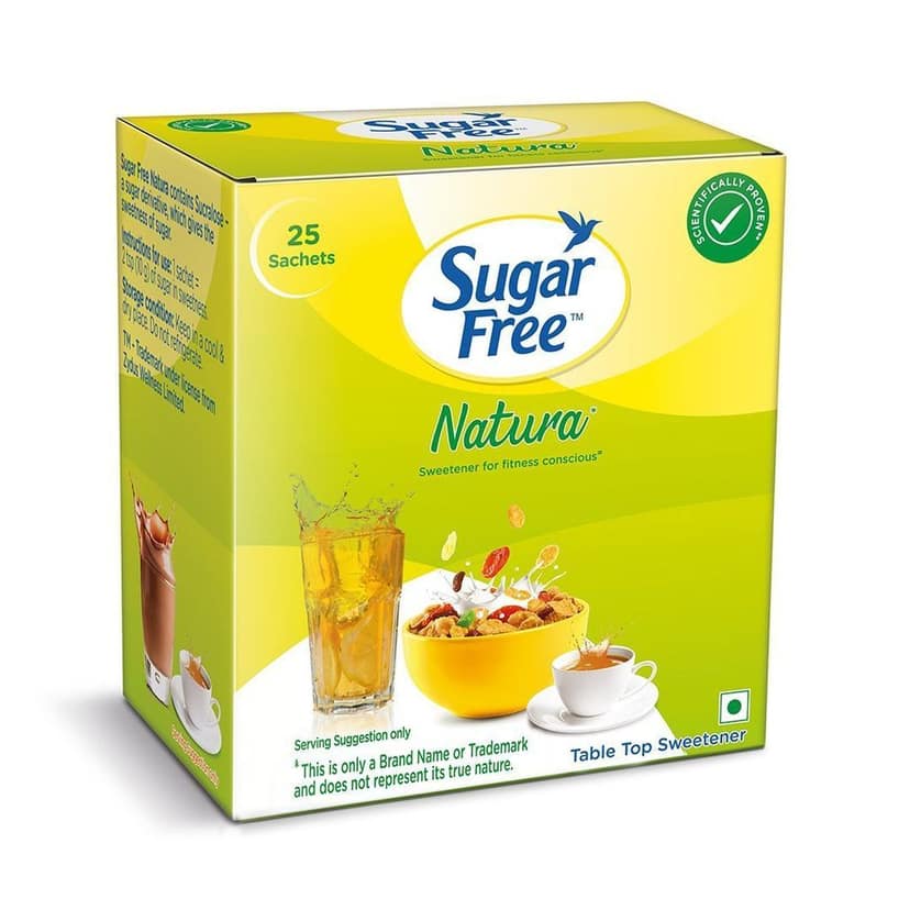 Sugar Free Natura, 25 Sachet |100% Safe| Scientifically Proven & Tested|Sweet like Sugar but with zero calories| view 2