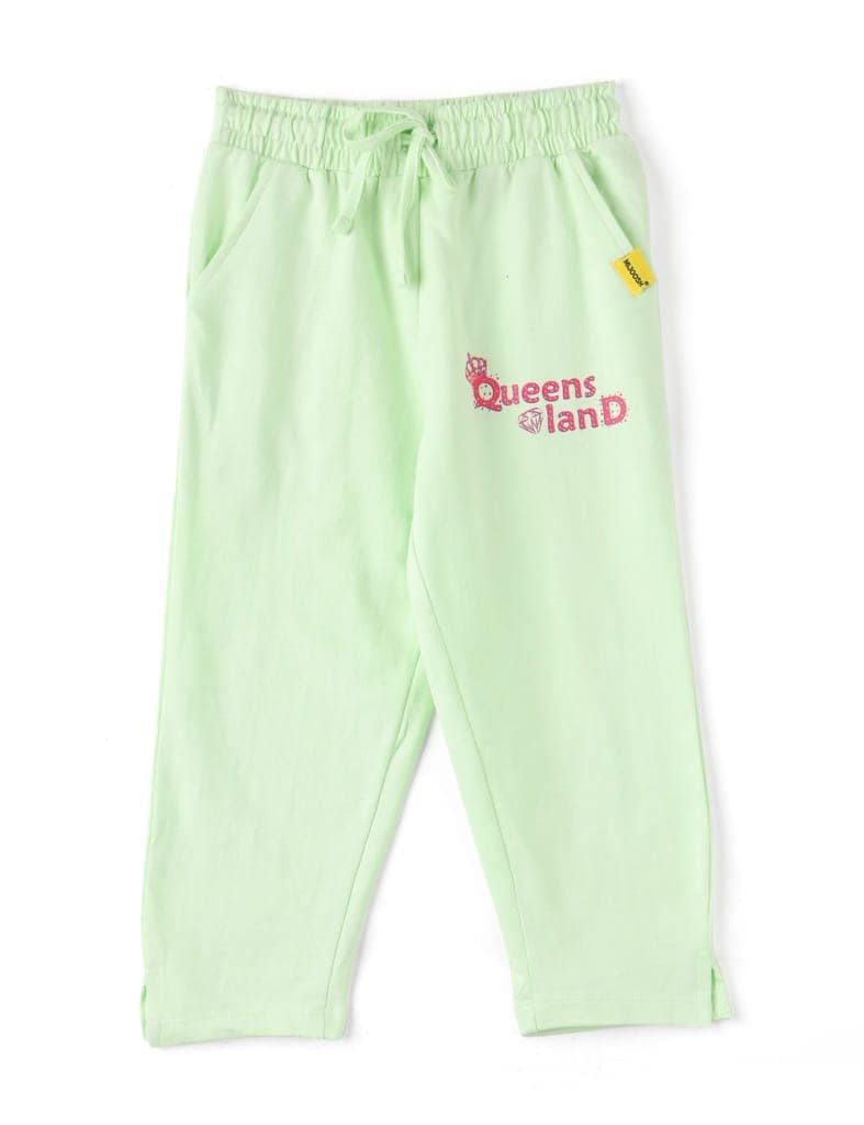 Girls Capri Pants Cotton French Terry Patina Green Queen’s Land