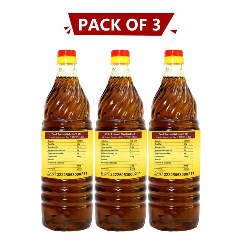 Mustard Oil, Pack of 3, 3 Ltr. view 2