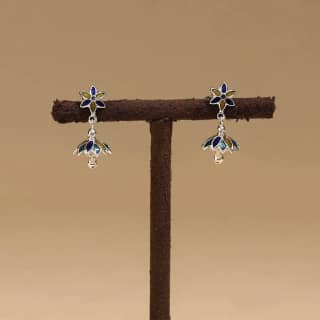 Multicolor - Handcrafted Paka Meenakari Earrings 116