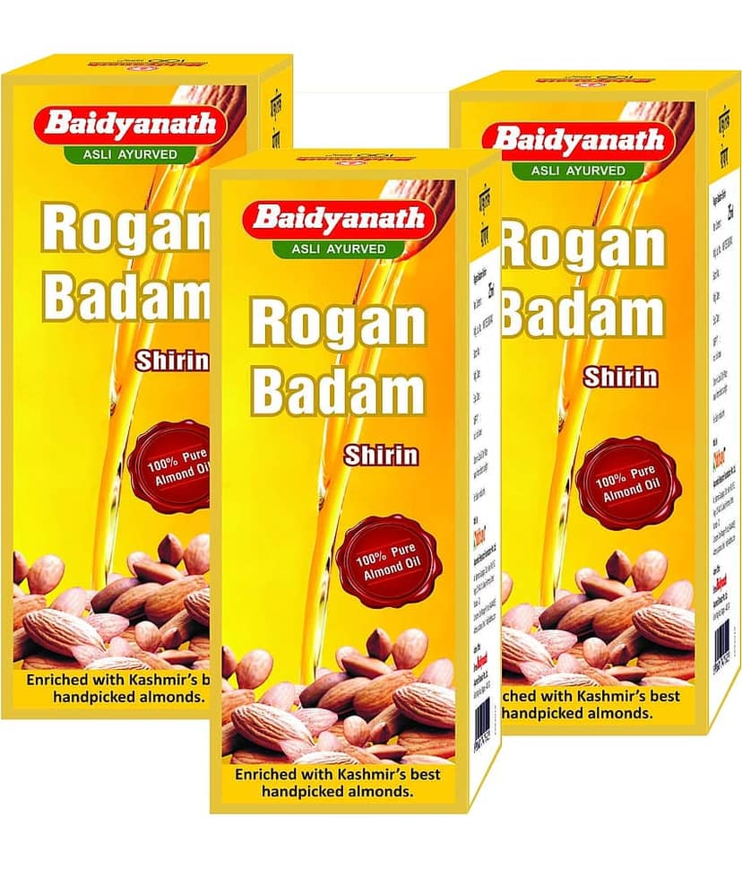 Baidyanath Rogan Badam Almond Oil 25 Ml Pack of 3